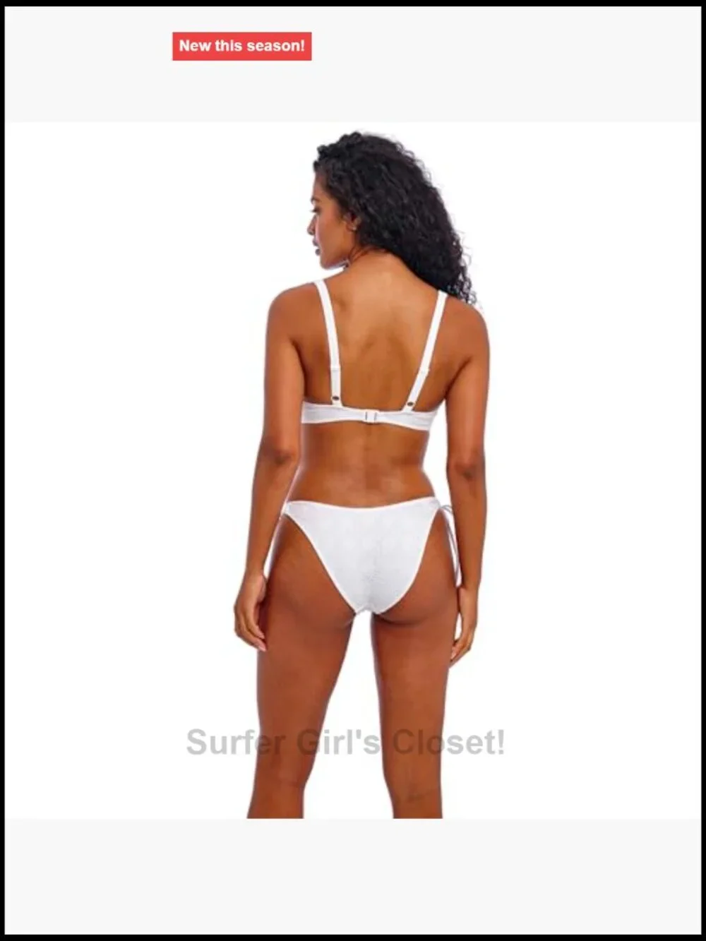 Underwire High Apex Bikini Top, Powernet Lined, Hook & Bar Closure